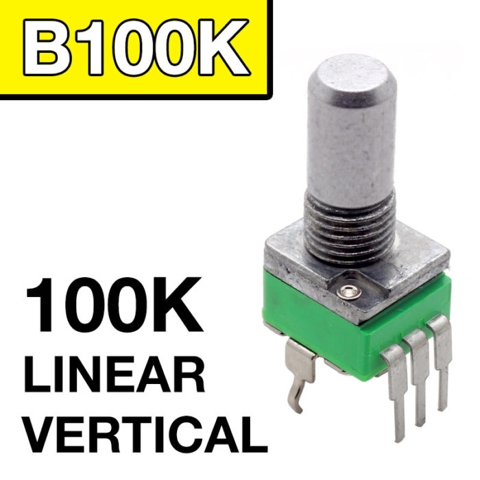 B100K – Round shaft 6.35mm – Alpha Vertical 9mm Potentiometer – Thonk ...