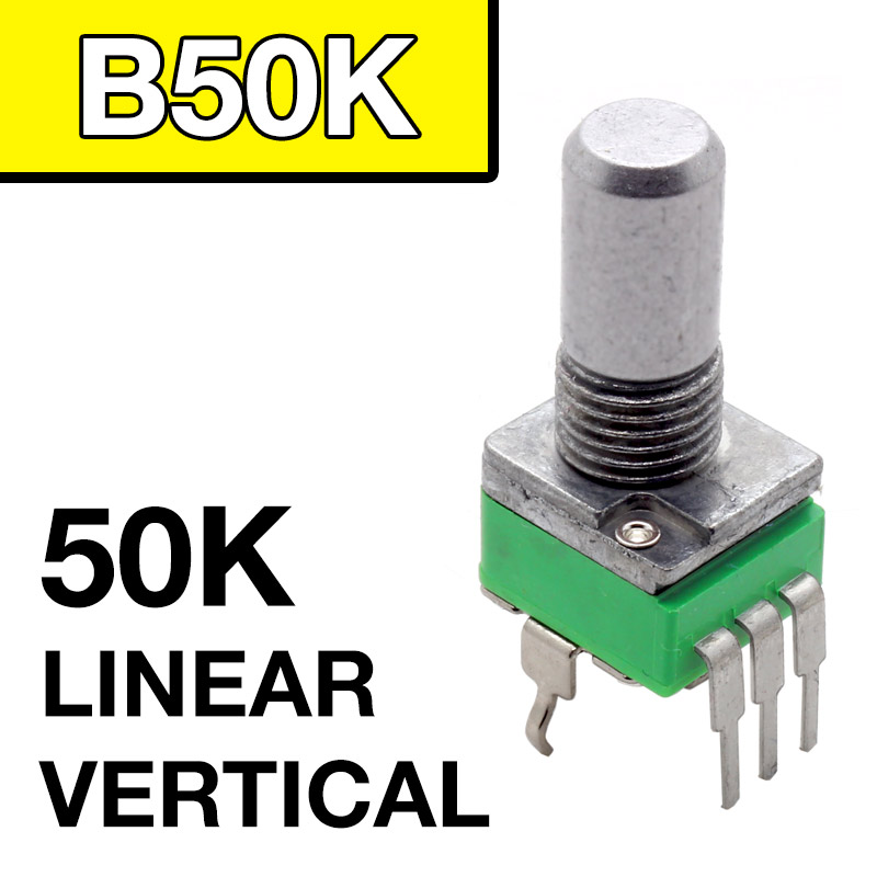B50K Round shaft 6.35mm Alpha Vertical 9mm Potentiometer Thonk