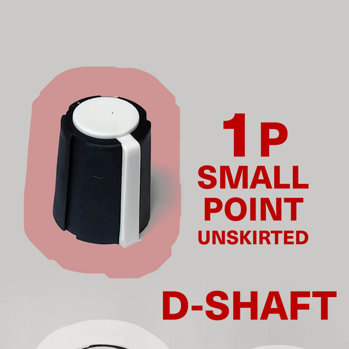 1P Small Pointer Unskirted (D Shaft) Rogan PT Plastic Knob Thonk