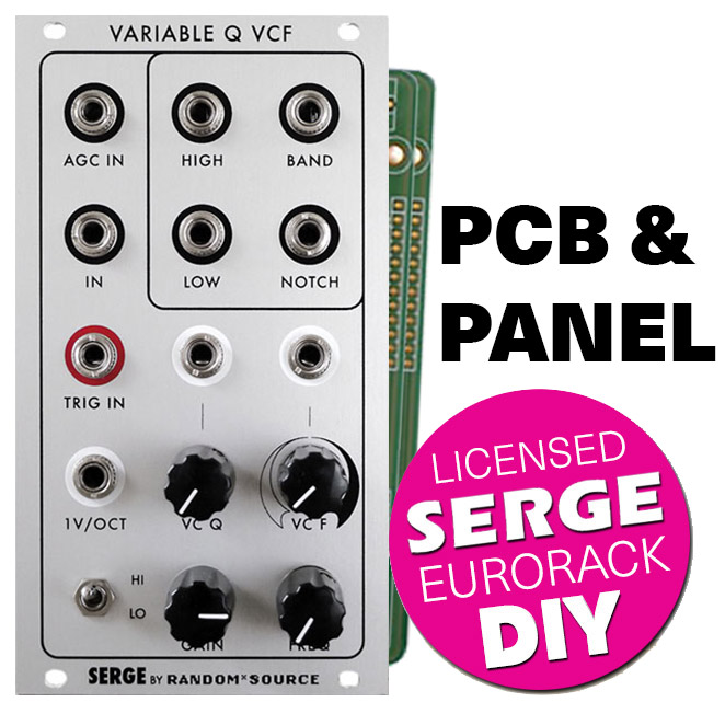 Eurorack Serge Variable Q Vcfq Panel Pcb Set Thonk Diy Synthesizer Kits Components