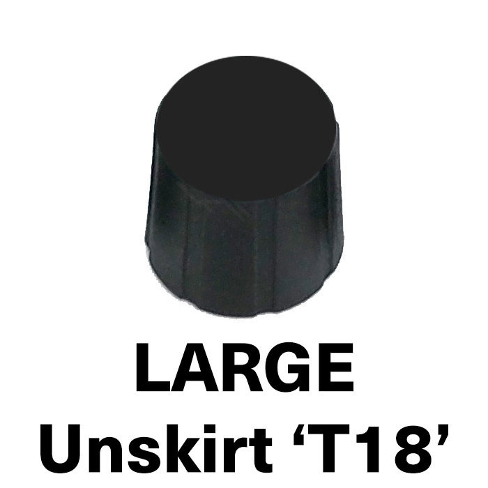 Black Large Unskirted T18 - Sifam Plastic Knob