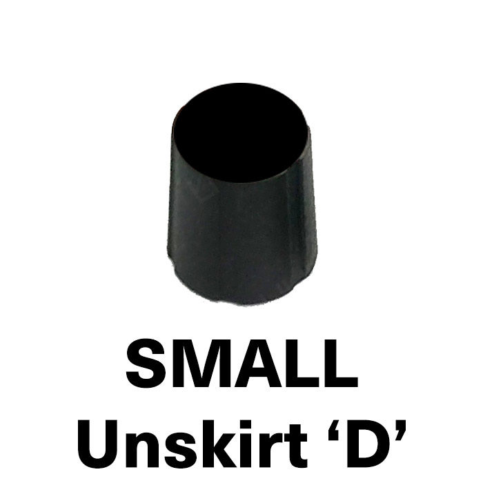Black Small Unskirted D - Sifam Plastic Knob