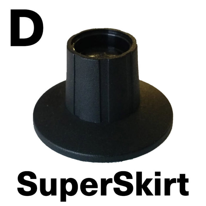 Black Large SuperSkirt D - Sifam Plastic Knob
