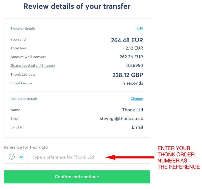 Wise Bank Transfer Payment Method Thonk DIY Synthesizer Kits