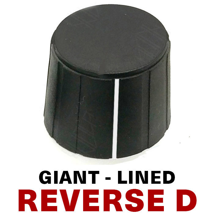 Black Giant D - Sifam Plastic Knob - With Line (REVERSE D)