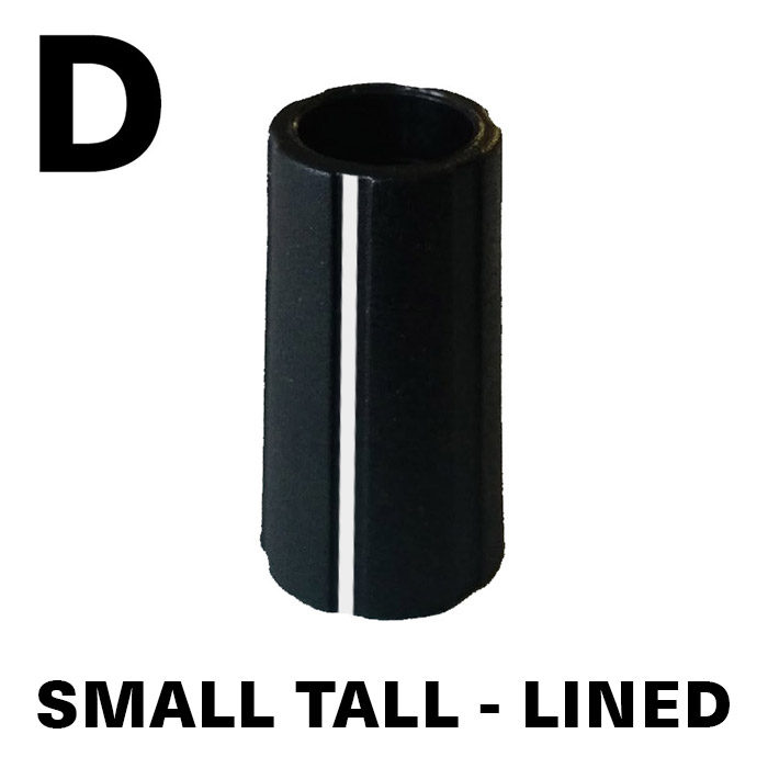 Black Small TALL D - Sifam Plastic Knob - With Line (REGULAR D)