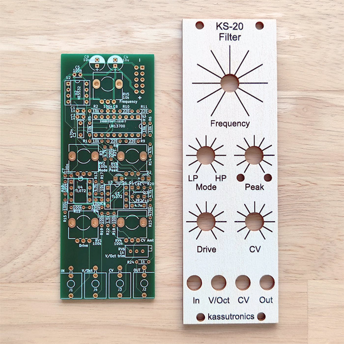 Kassutronics – KS-20 Filter – Panel & PCB Set, product image from Thonk