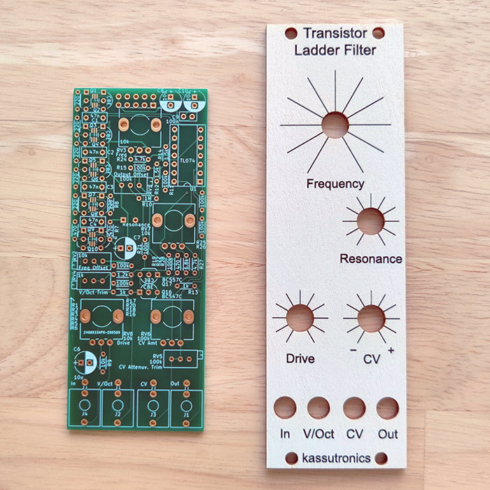 Kassutronics – Ladder Filter – Panel & PCB Set, product image from Thonk