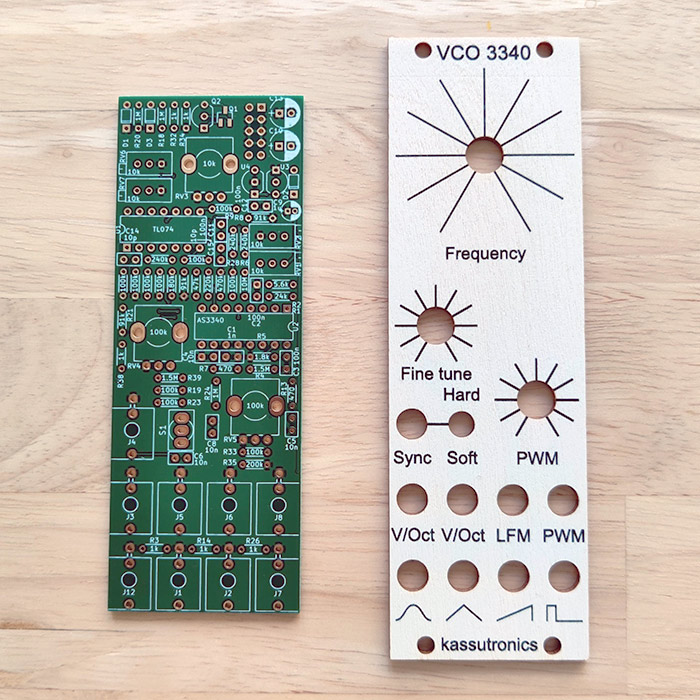 Kassutronics – VCO 3340 – Panel & PCB Set, product image from Thonk