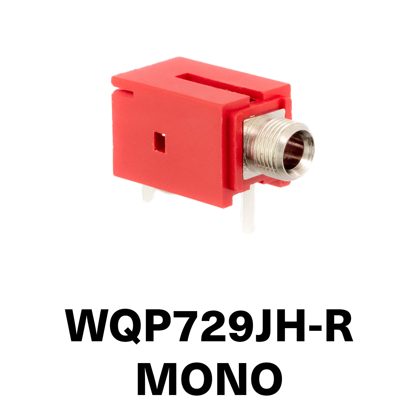 WQP729JH-Red Mono 3.5mm Audio Jacks (x1), product image from Thonk