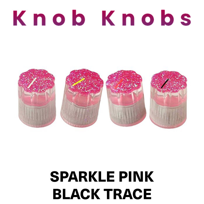 Knob Knobs Pink Spark with Black Trace Thonk DIY Synthesizer Kits