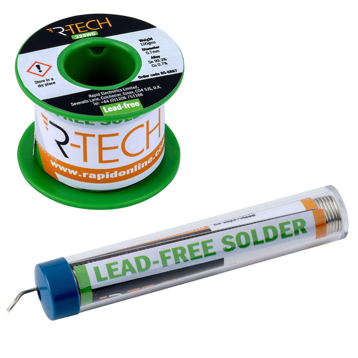 R-Tech Lead-Free Solder Wire, product image from Thonk
