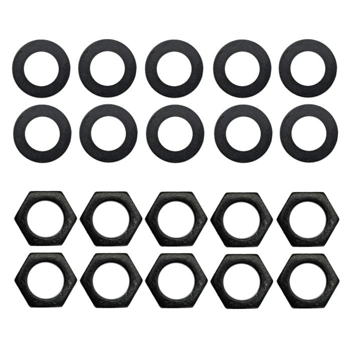 Alpha Pot Nuts and Washers – Black (x10)