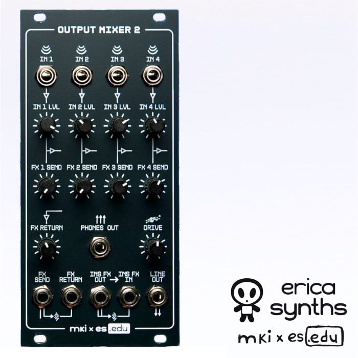 MKi & Erica Synths – EDU Output Mixer 2 – Full DIY Kit