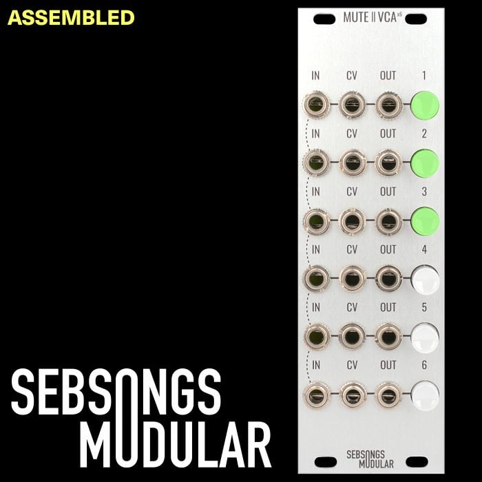 Sebsongs – MUTE || VCA x6 – Assembled Module