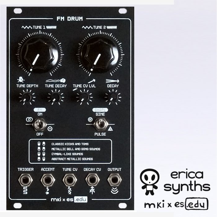 MKI & Erica Synths - EDU FM Drum - Full DIY Kit
