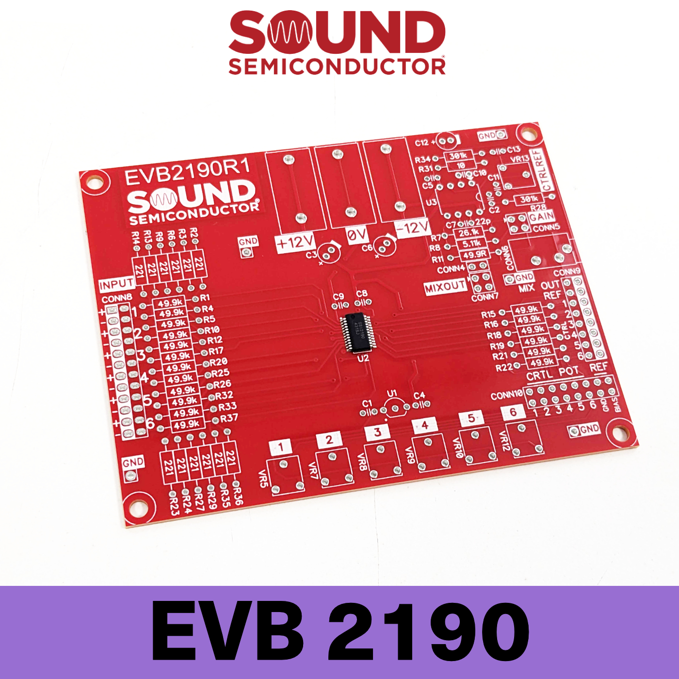 Sound Semiconductor SSI 2190 – Mixer Evaluation PCB, product image from Thonk