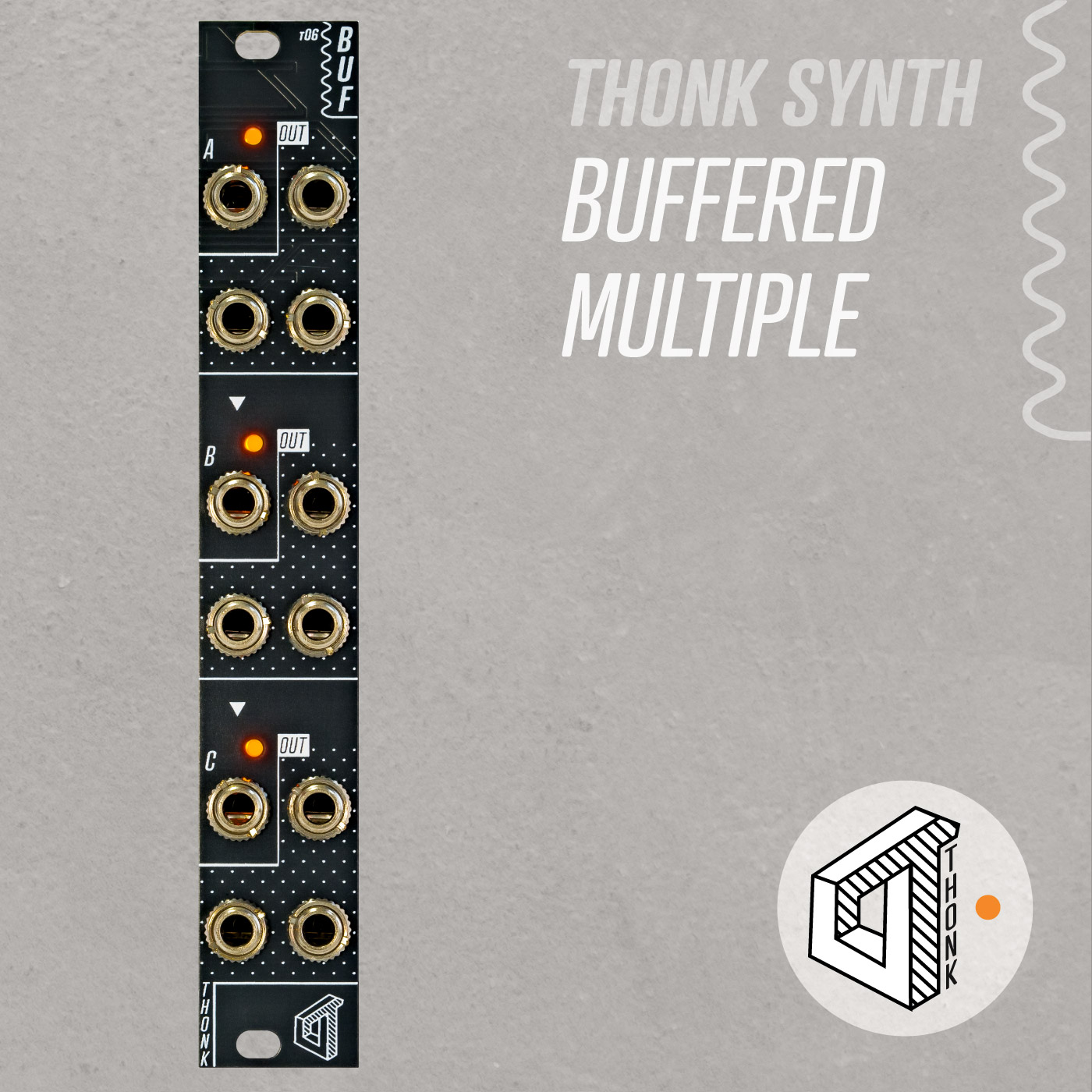 Thonk Synth – BUF – Full DIY Kit, product image from Thonk