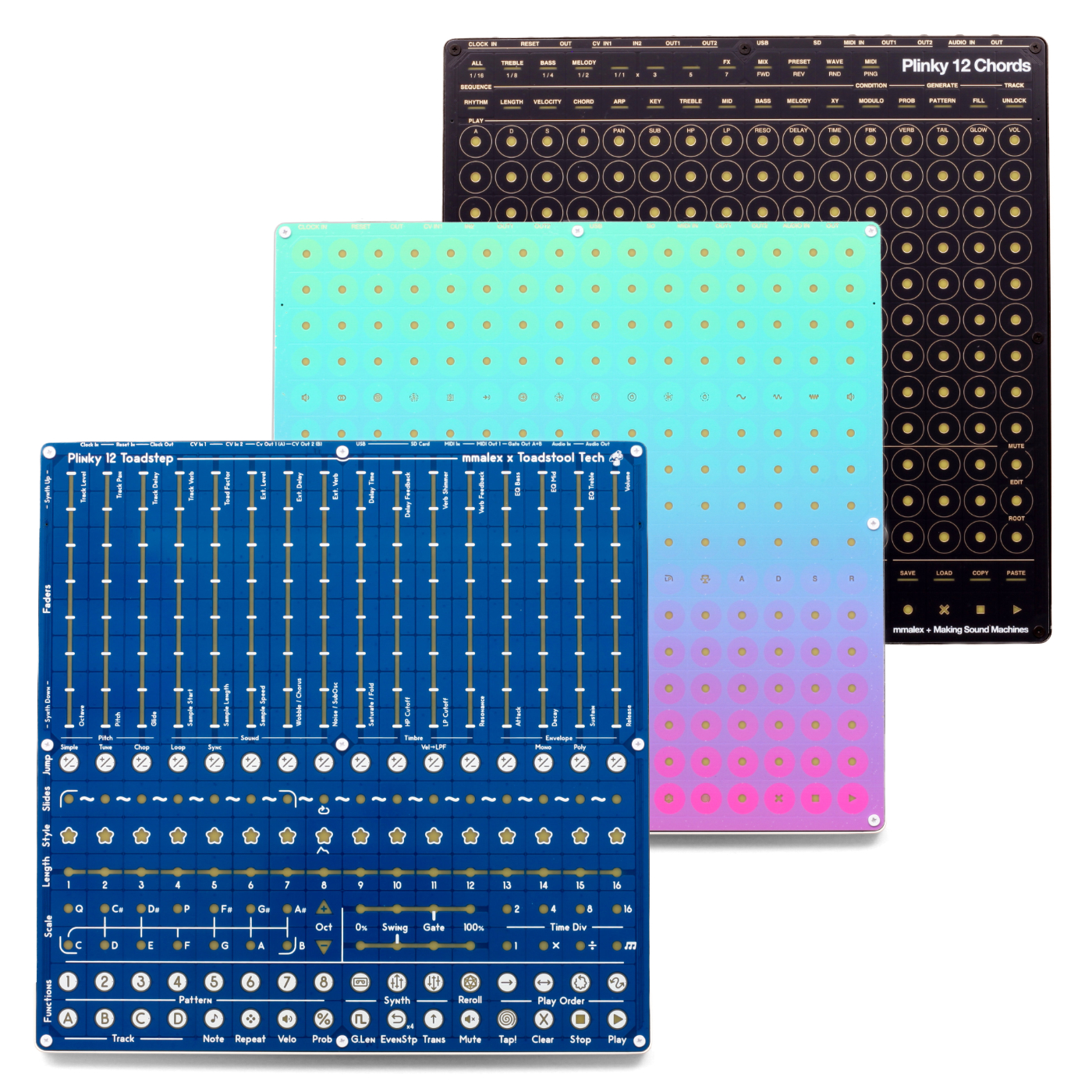 Plinky 12: Frontpanels